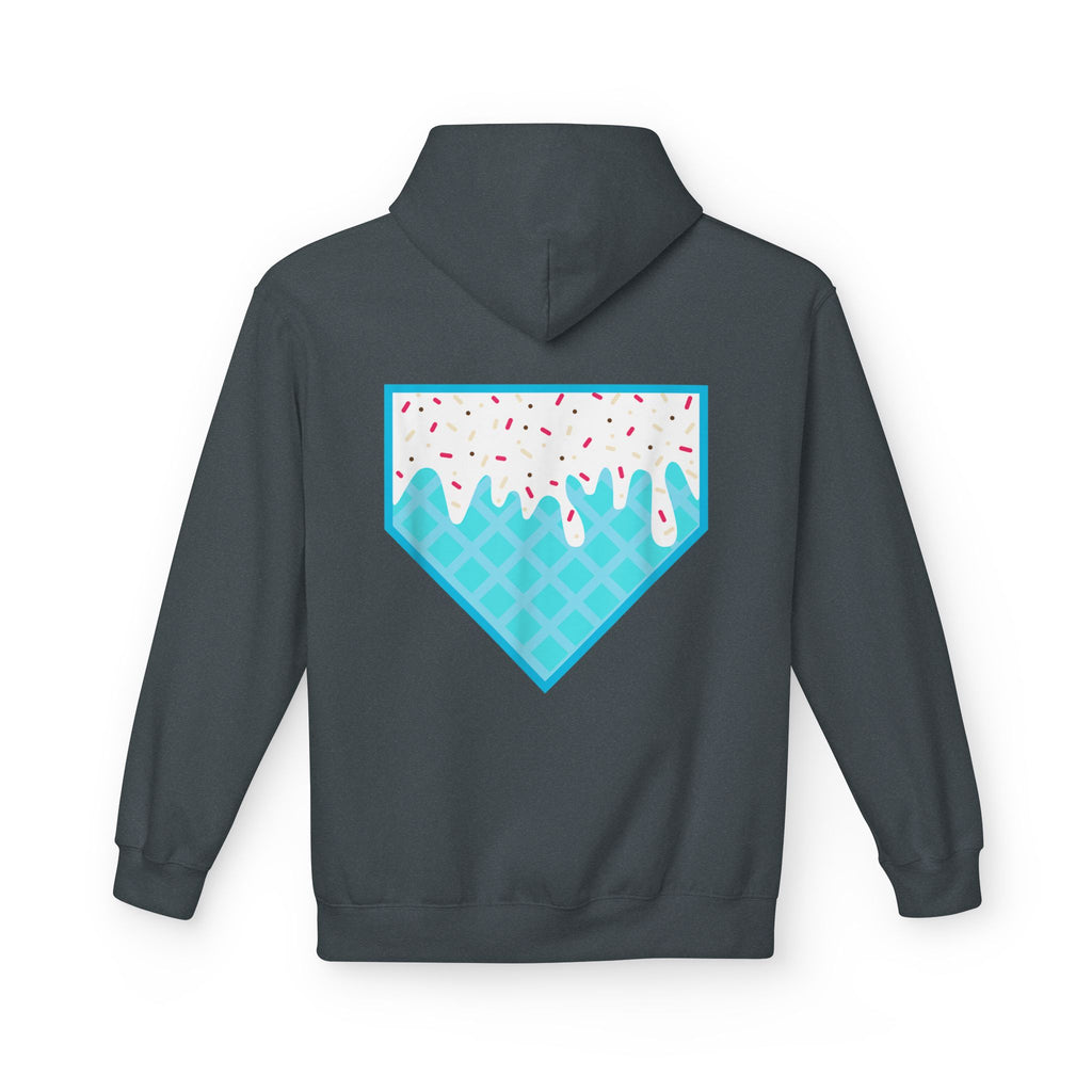 Custom Name & Number Baseball/Softball Hoodie - Ice Cream Drip Design | Personalized Sports Apparel