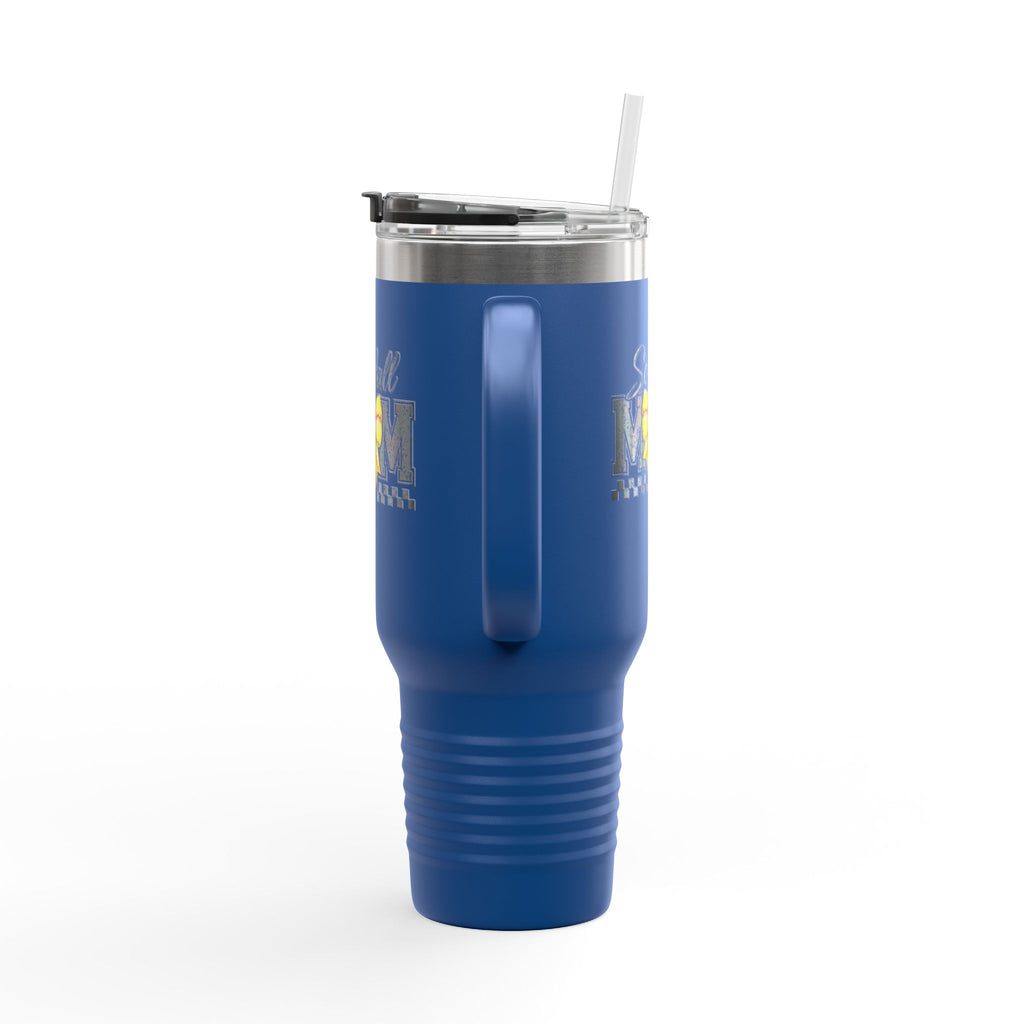 40oz Insulated Travel Mug - Softball Mom Tumbler with Straw | Field of Dreams