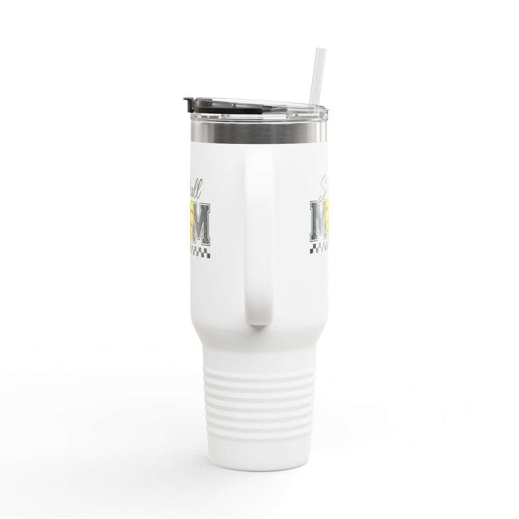 40oz Insulated Travel Mug - Softball Mom Tumbler with Straw | Field of Dreams