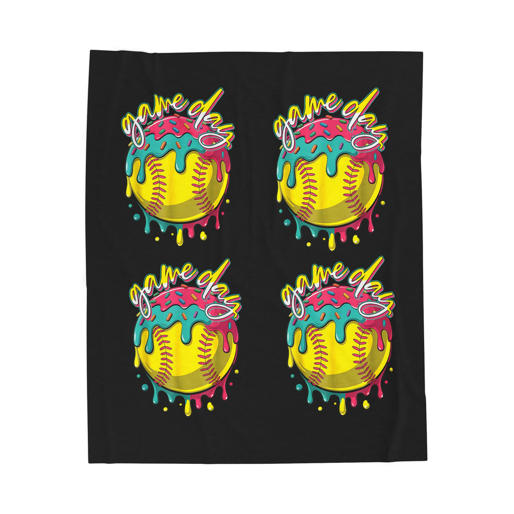 "Game Day" Velveteen Plush Blanket - SOFT SPORTS FAN THROW