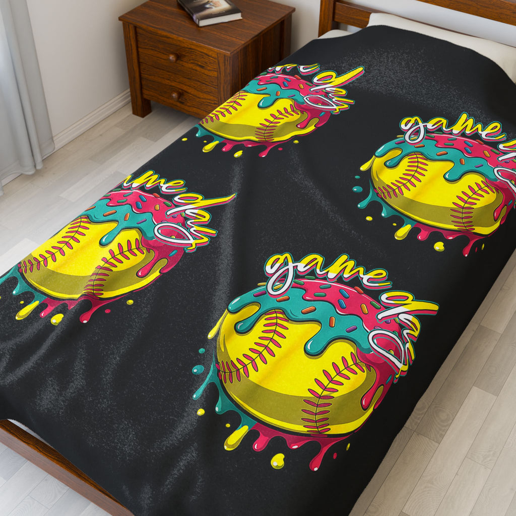 "Game Day" Velveteen Plush Blanket - SOFT SPORTS FAN THROW