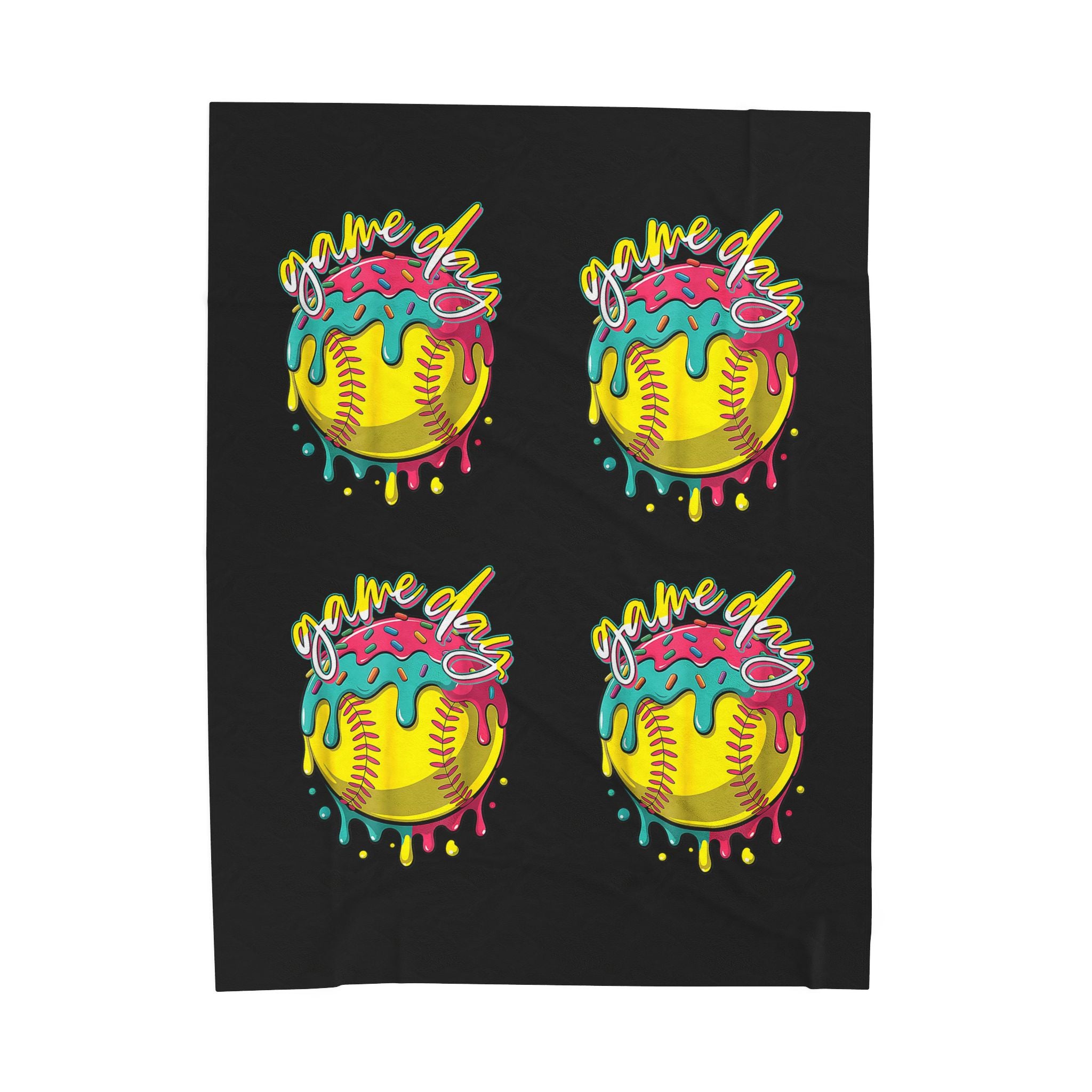 "Game Day" Velveteen Plush Blanket - SOFT SPORTS FAN THROW