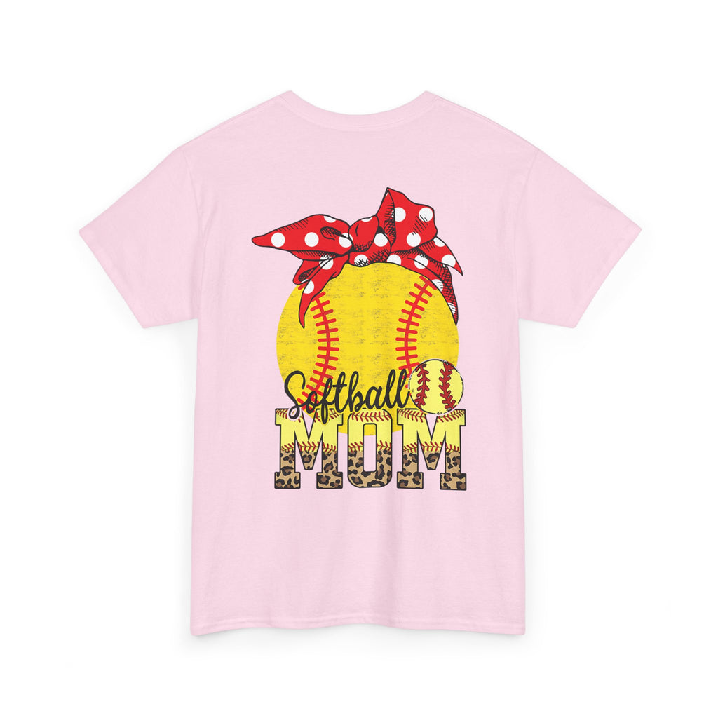 Softball Mom Shirt - Yellow Heart Bandana Graphic Tee | Game Day Mom Gift