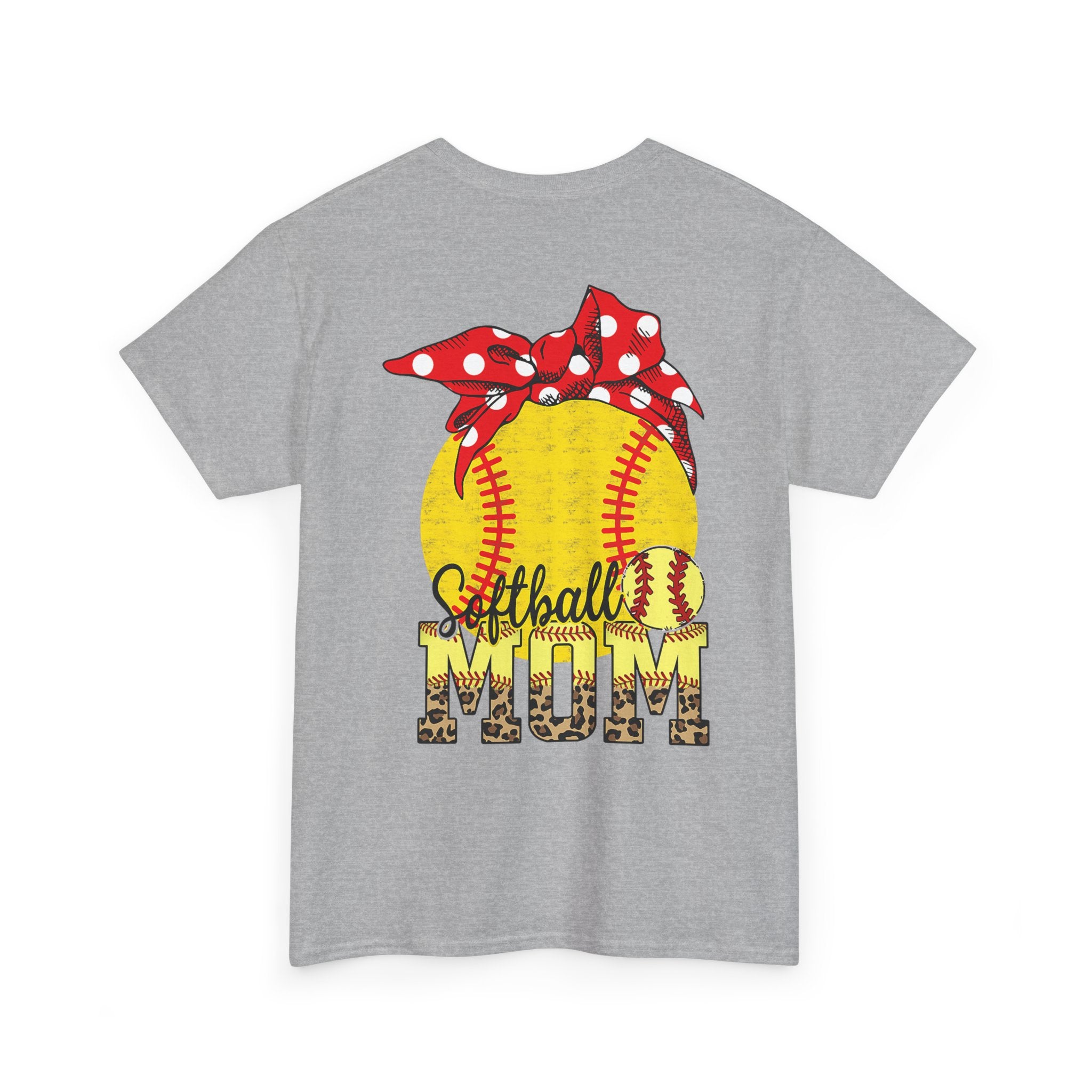 Softball Mom Shirt - Yellow Heart Bandana Graphic Tee | Game Day Mom Gift