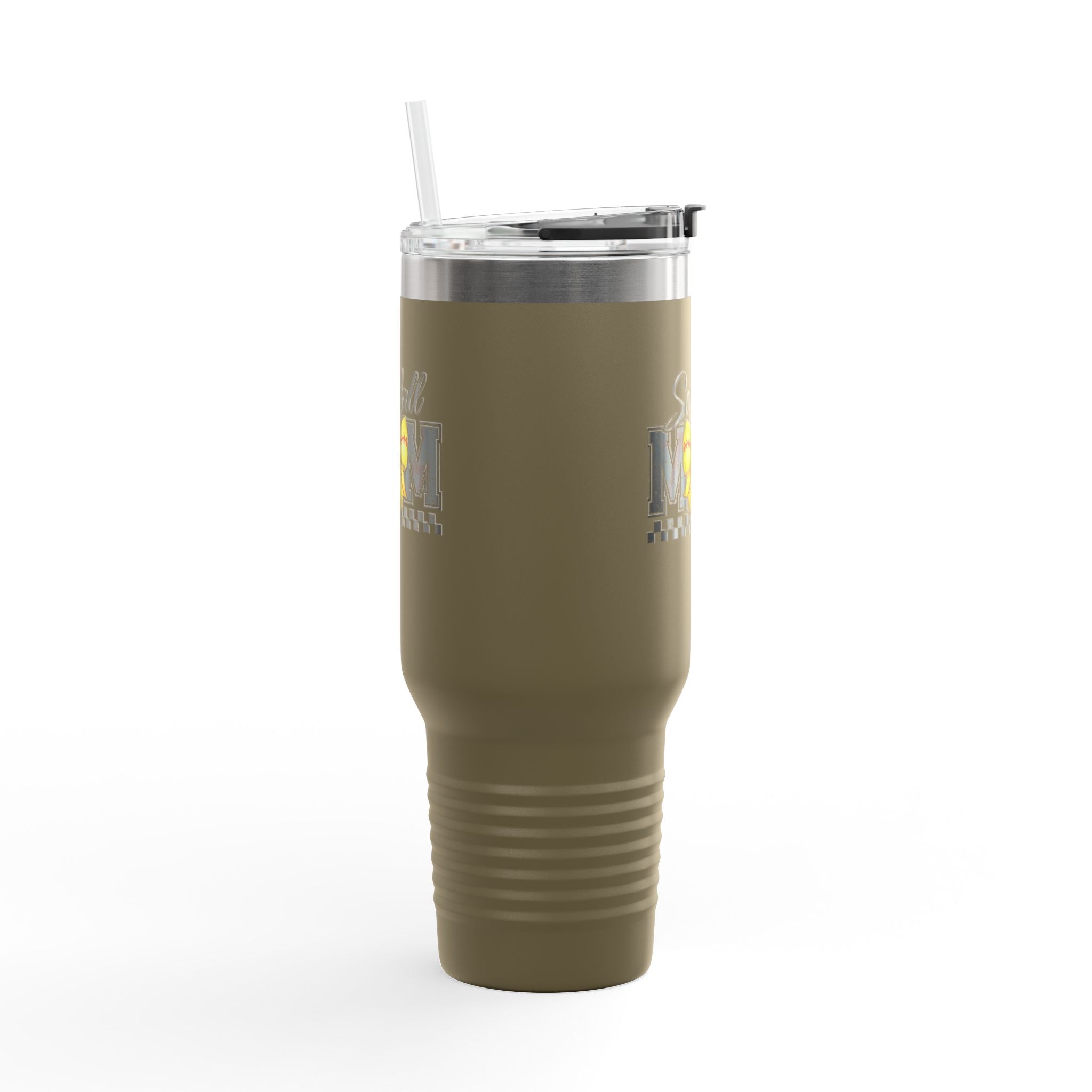 40oz Insulated Travel Mug - Softball Mom Tumbler with Straw | Field of Dreams