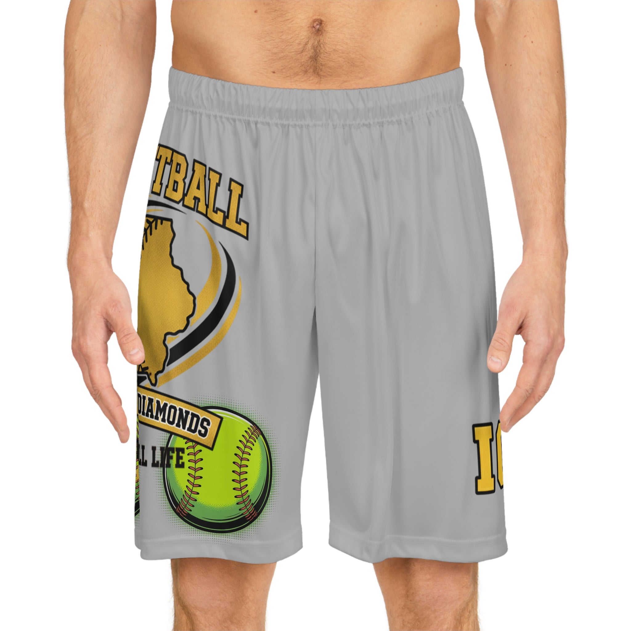 Iowa Softball Basketball Shorts - All-Over Print | Iowa Sports Lifestyle