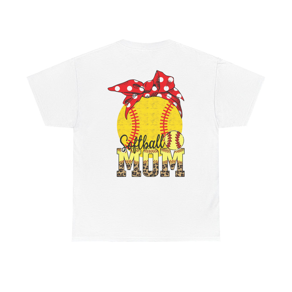 Softball Mom Shirt - Yellow Heart Bandana Graphic Tee | Game Day Mom Gift