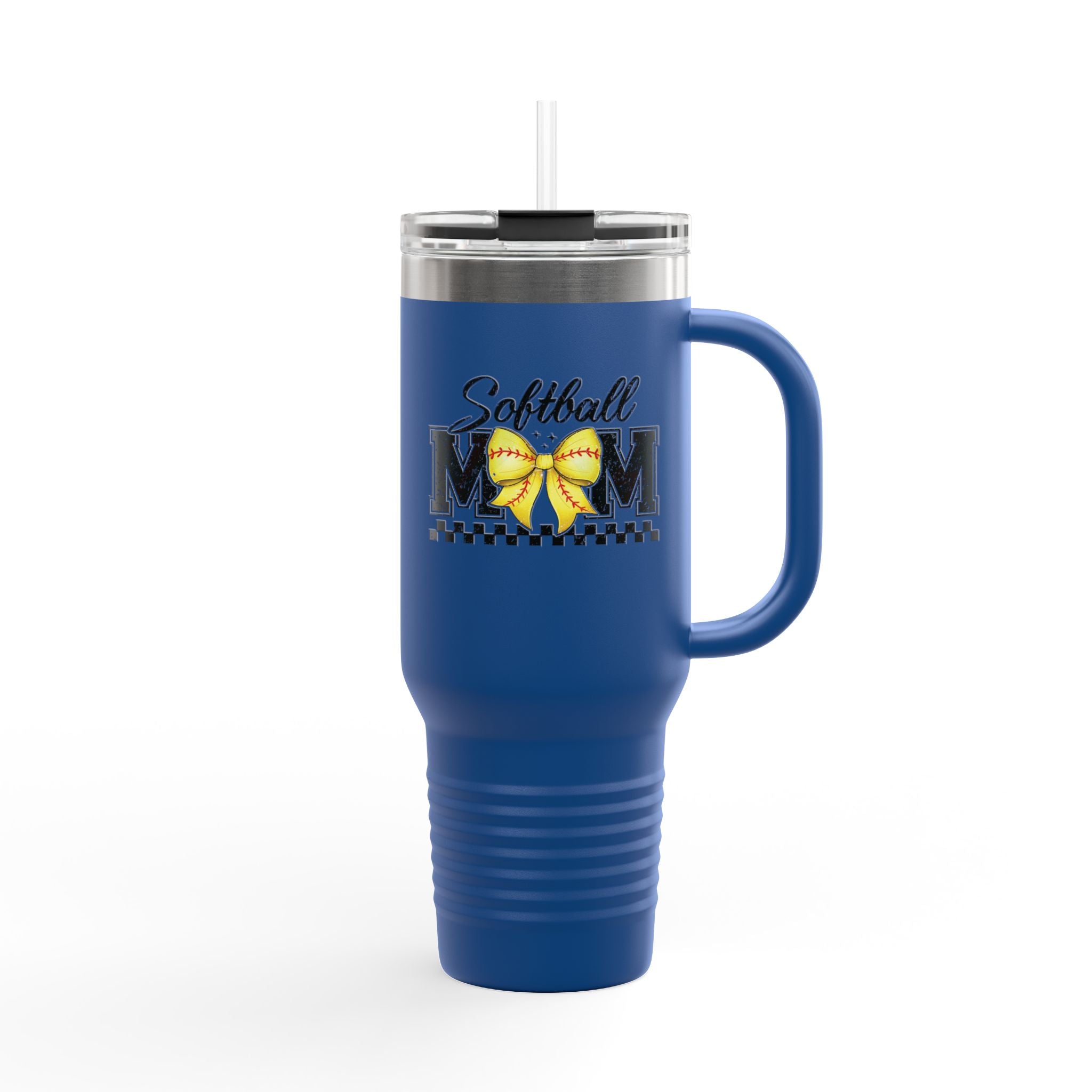 40oz Insulated Travel Mug - Softball Mom Tumbler with Straw | Field of Dreams