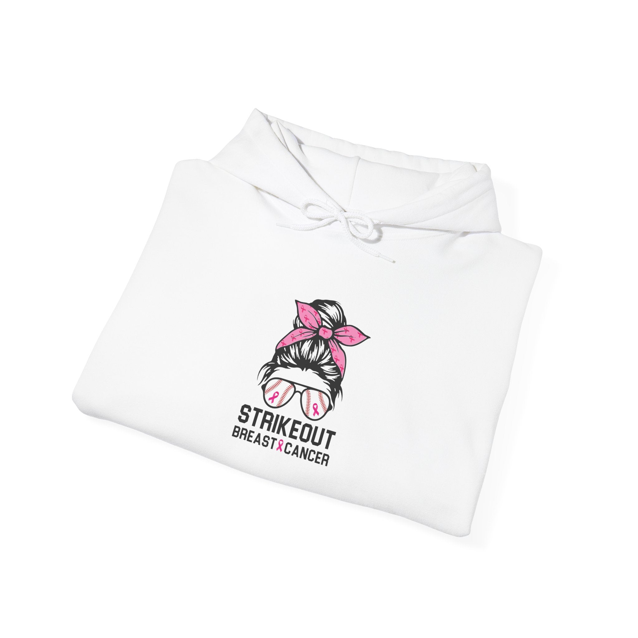 Strike Out Breast Cancer Hoodie | $5 Donated to NBCF | Pink Ribbon Awareness
