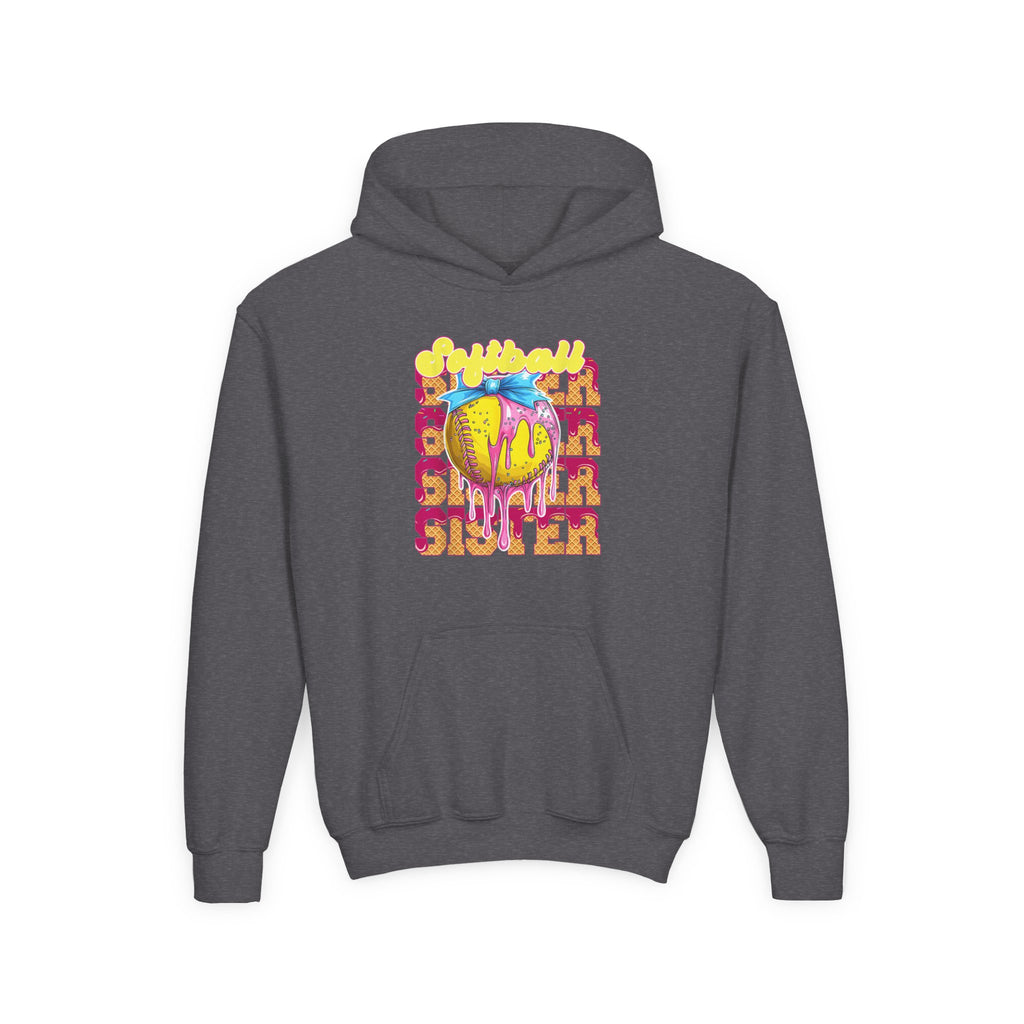 Fun Youth Hoodie for Sisters, Sibling Gift, Cute Hooded Sweatshirt