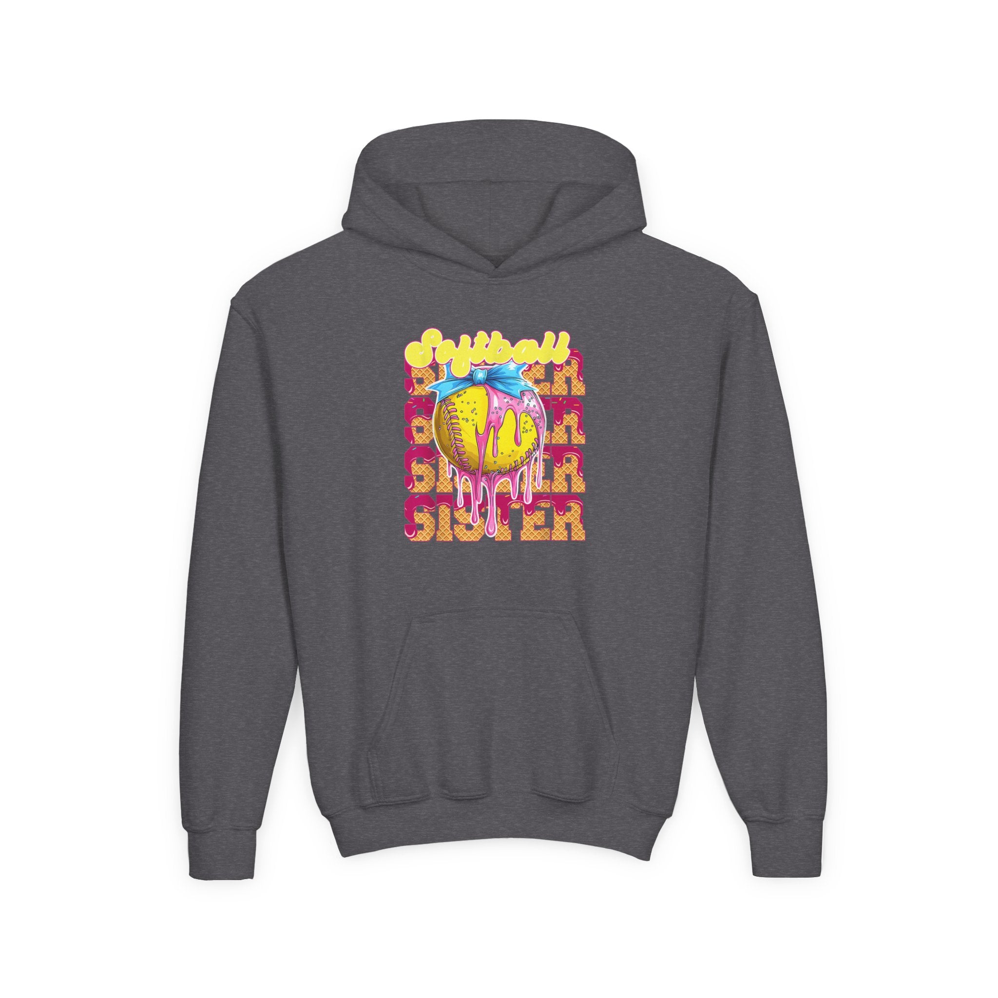 Fun Youth Hoodie for Sisters, Sibling Gift, Cute Hooded Sweatshirt