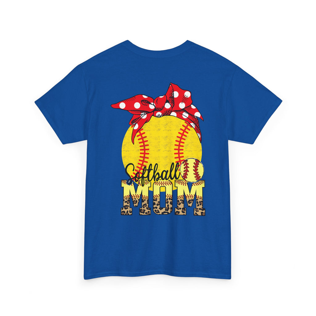 Softball Mom Shirt - Yellow Heart Bandana Graphic Tee | Game Day Mom Gift