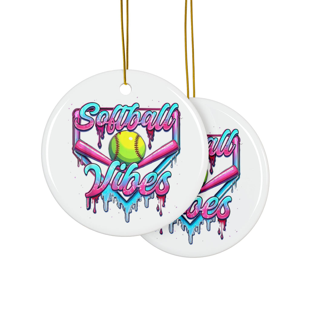 Softball Ceramic Ornaments - Holiday Keepsake Gift for Players & Fans