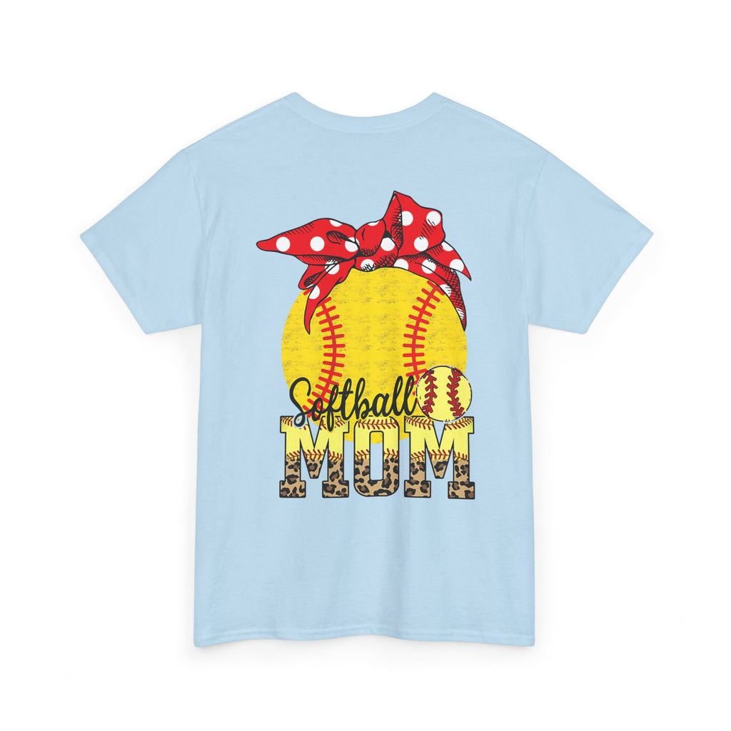 Softball Mom Shirt - Yellow Heart Bandana Graphic Tee | Game Day Mom Gift
