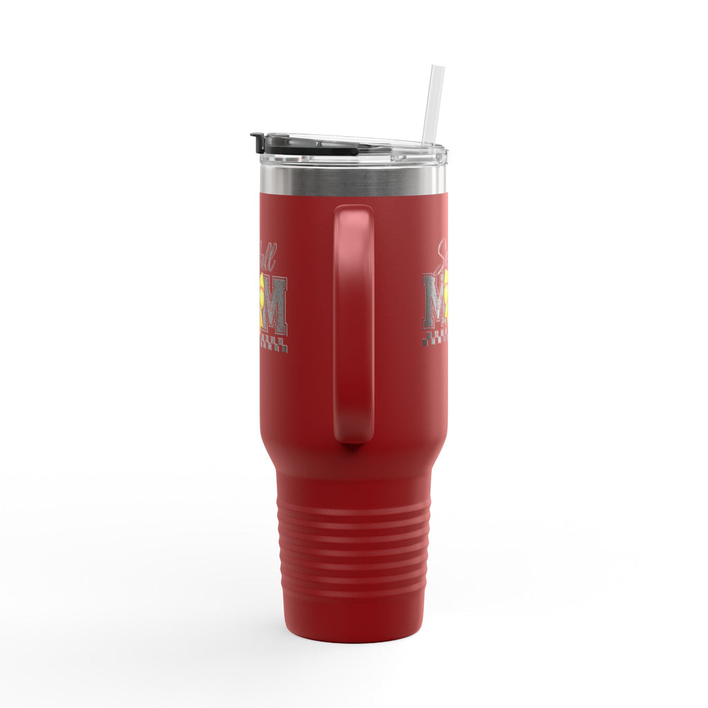 40oz Insulated Travel Mug - Softball Mom Tumbler with Straw | Field of Dreams