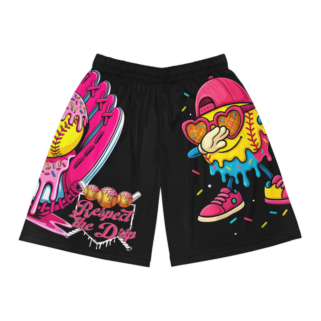Custom Basketball Shorts - Respect the Drip Design | Youth & Adult Athletic Shorts