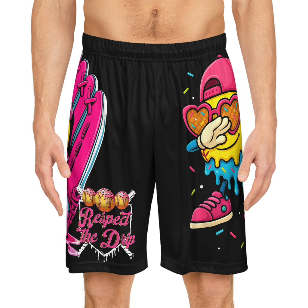 Custom Basketball Shorts - Respect the Drip Design | Youth & Adult Athletic Shorts