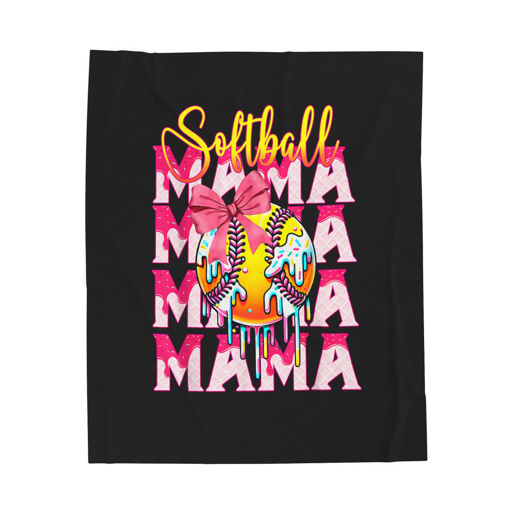 "Softball Mama" Blanket - Velveteen Plush Throw for Moms | Field of Dreams Sports