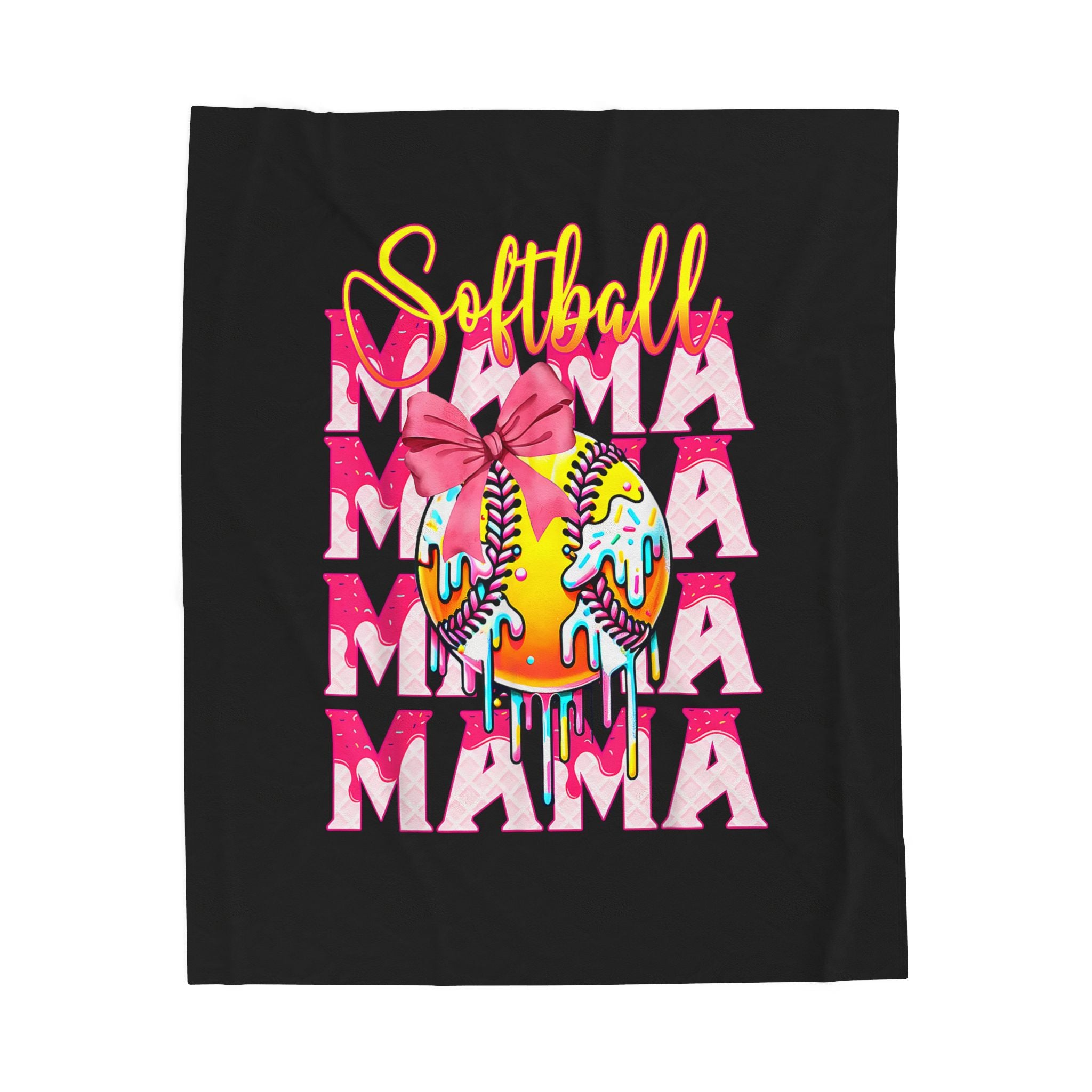 "Softball Mama" Blanket - Velveteen Plush Throw for Moms | Field of Dreams Sports