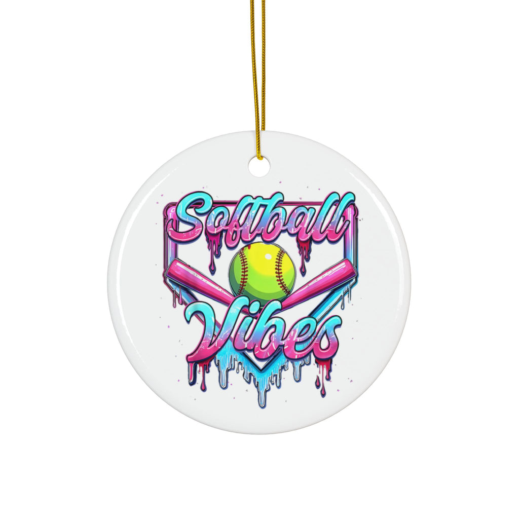 Softball Ceramic Ornaments - Holiday Keepsake Gift for Players & Fans