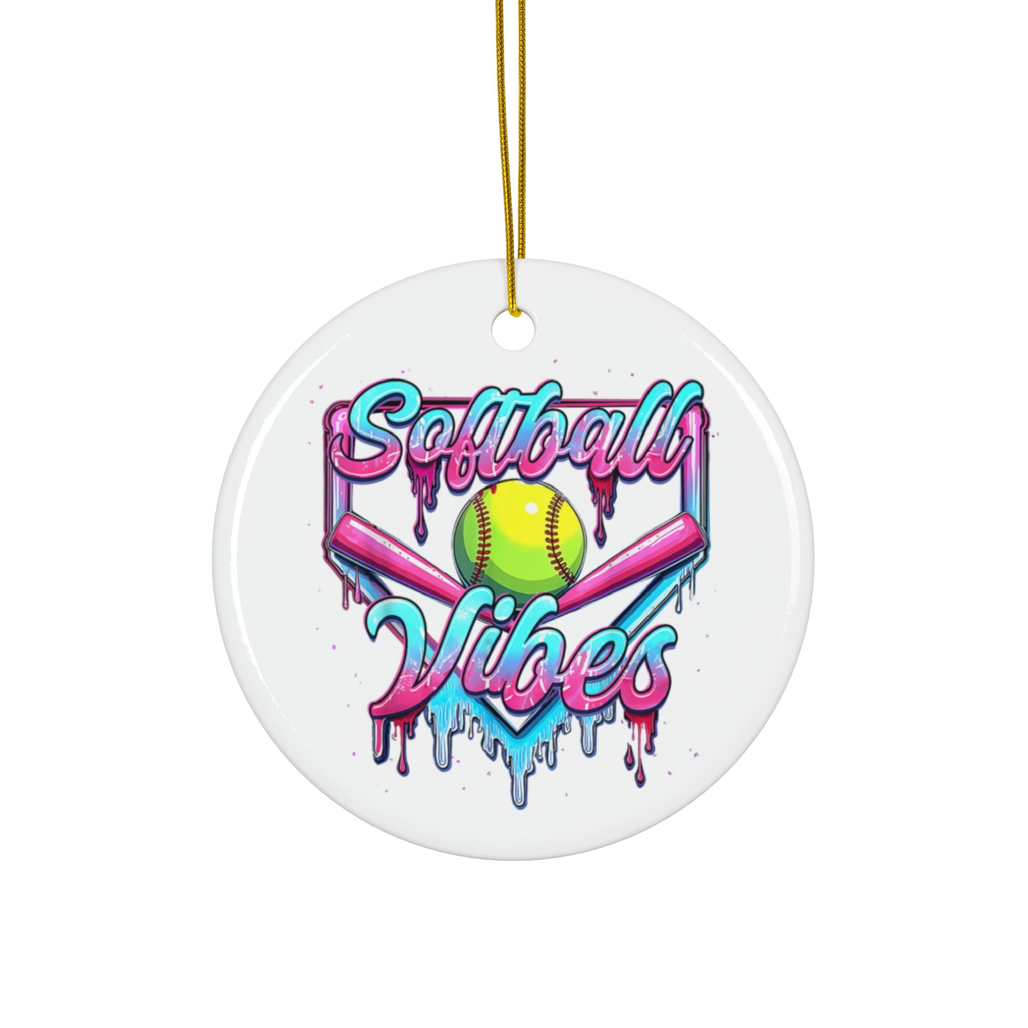 Softball Ceramic Ornaments - Holiday Keepsake Gift for Players & Fans