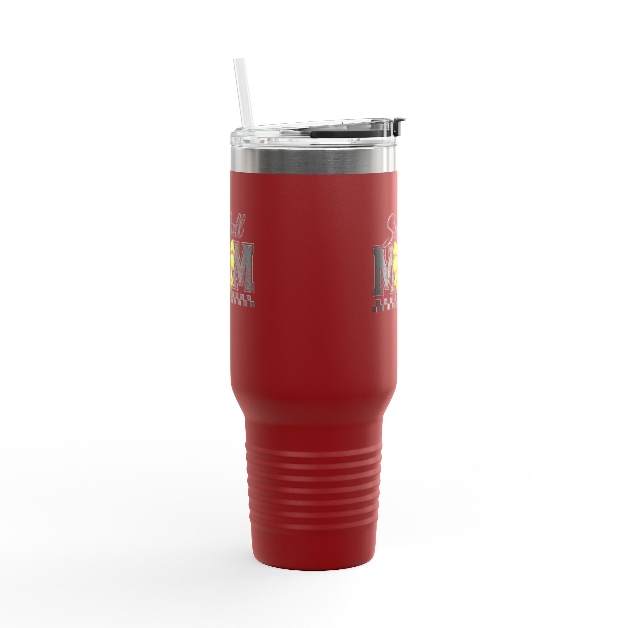 40oz Insulated Travel Mug - Softball Mom Tumbler with Straw | Field of Dreams