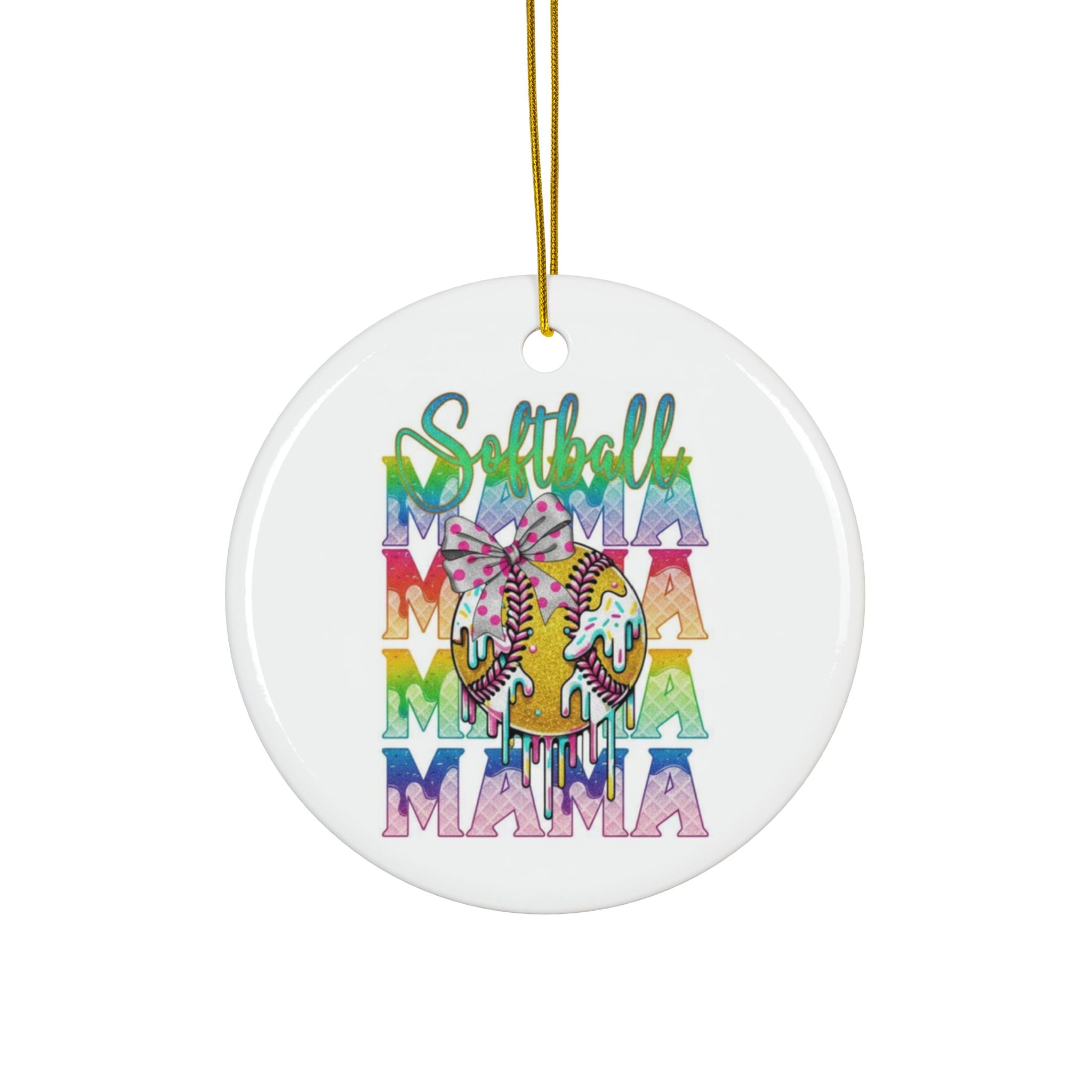 Softball Mama Ceramic Ornament - Holiday Gift for Sports Moms | Field of Dreams Sports