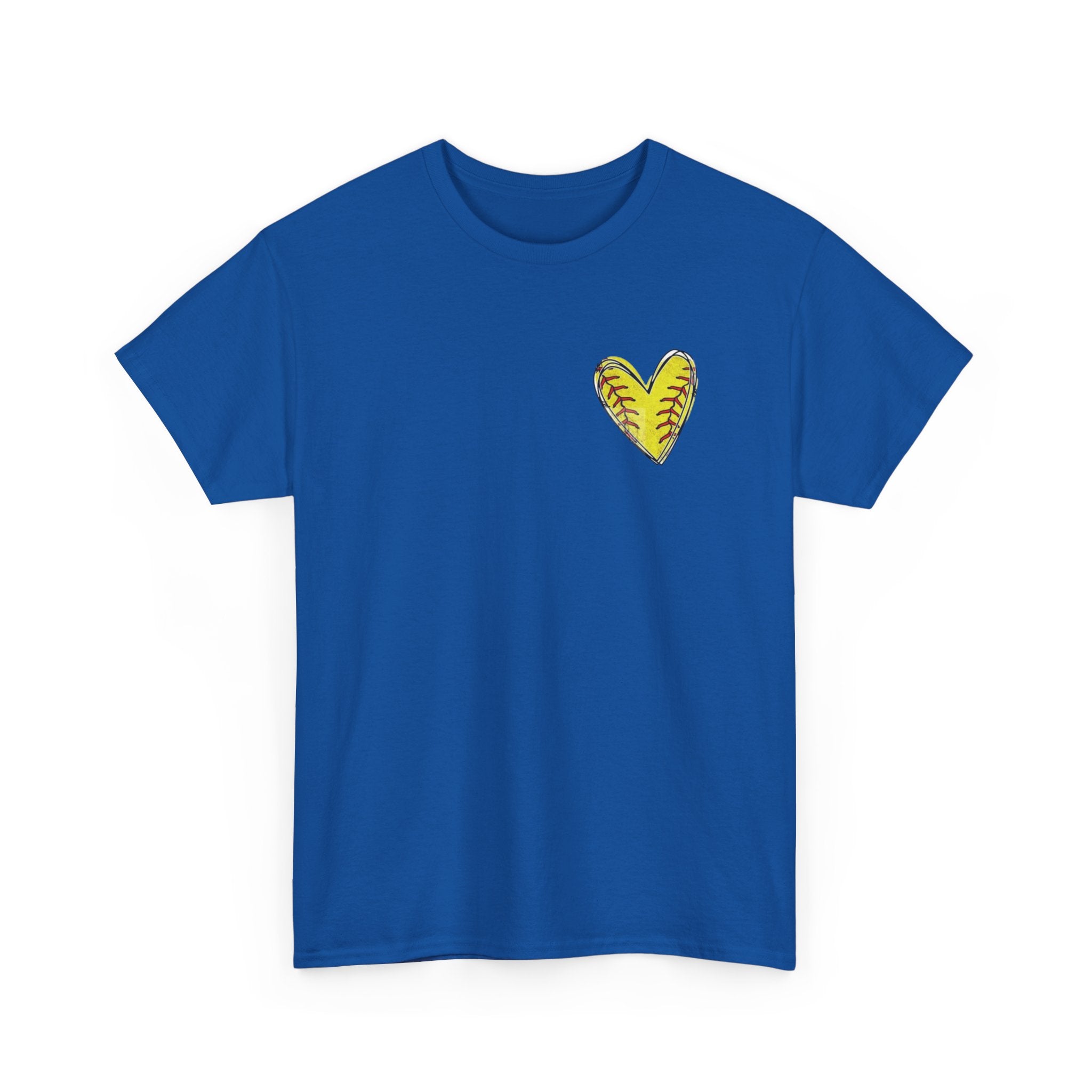 Softball Mom Shirt - Yellow Heart Bandana Graphic Tee | Game Day Mom Gift
