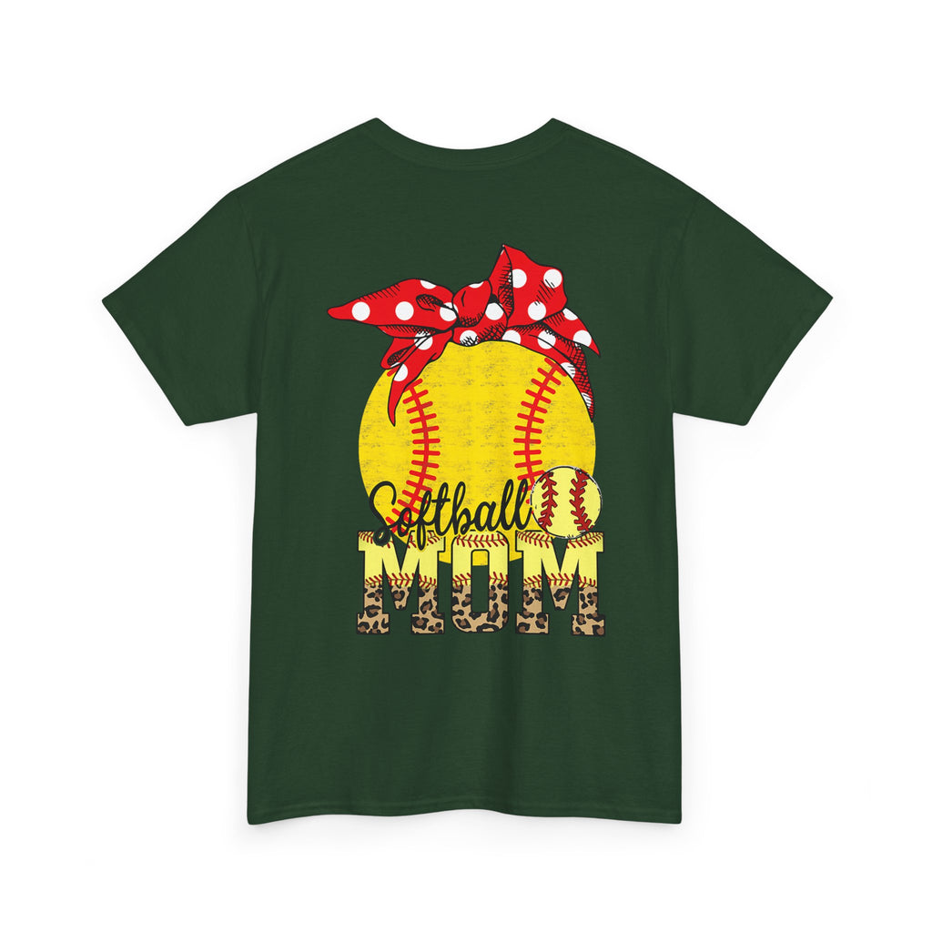 Softball Mom Shirt - Yellow Heart Bandana Graphic Tee | Game Day Mom Gift
