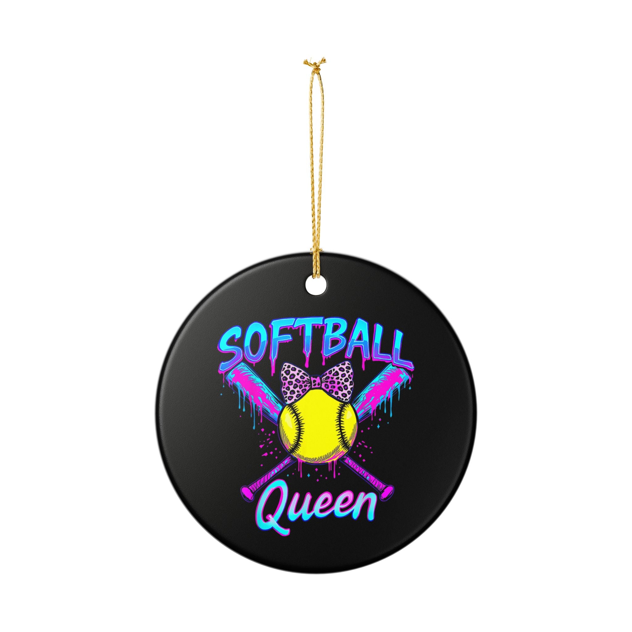 Softball Queen Ornament - Ceramic Holiday Keepsake Gift