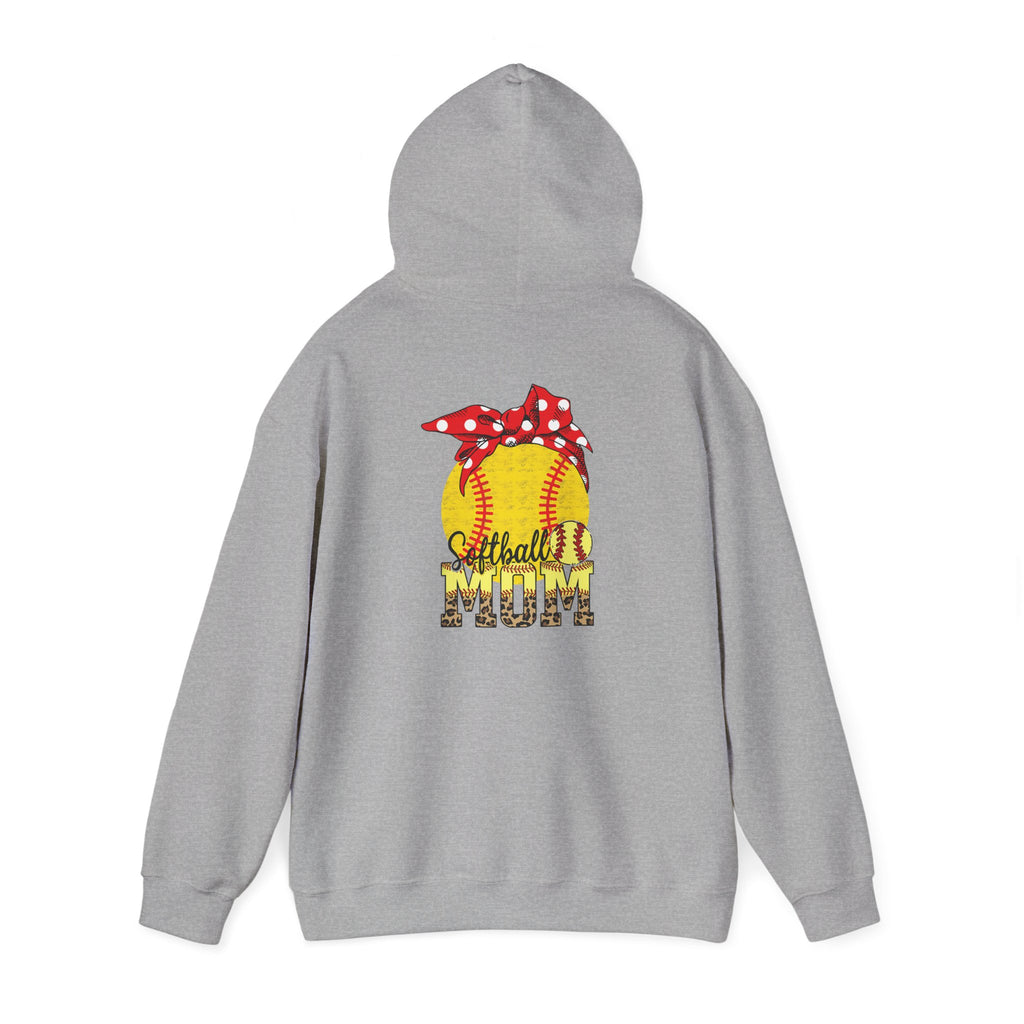 Softball Mom Hoodie - Bandana Heart Design | Rosy Pink Softball Sweatshirt
