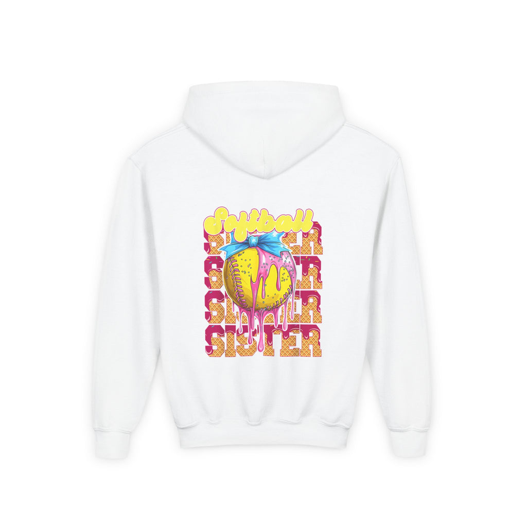 Fun Youth Hoodie for Sisters, Sibling Gift, Cute Hooded Sweatshirt
