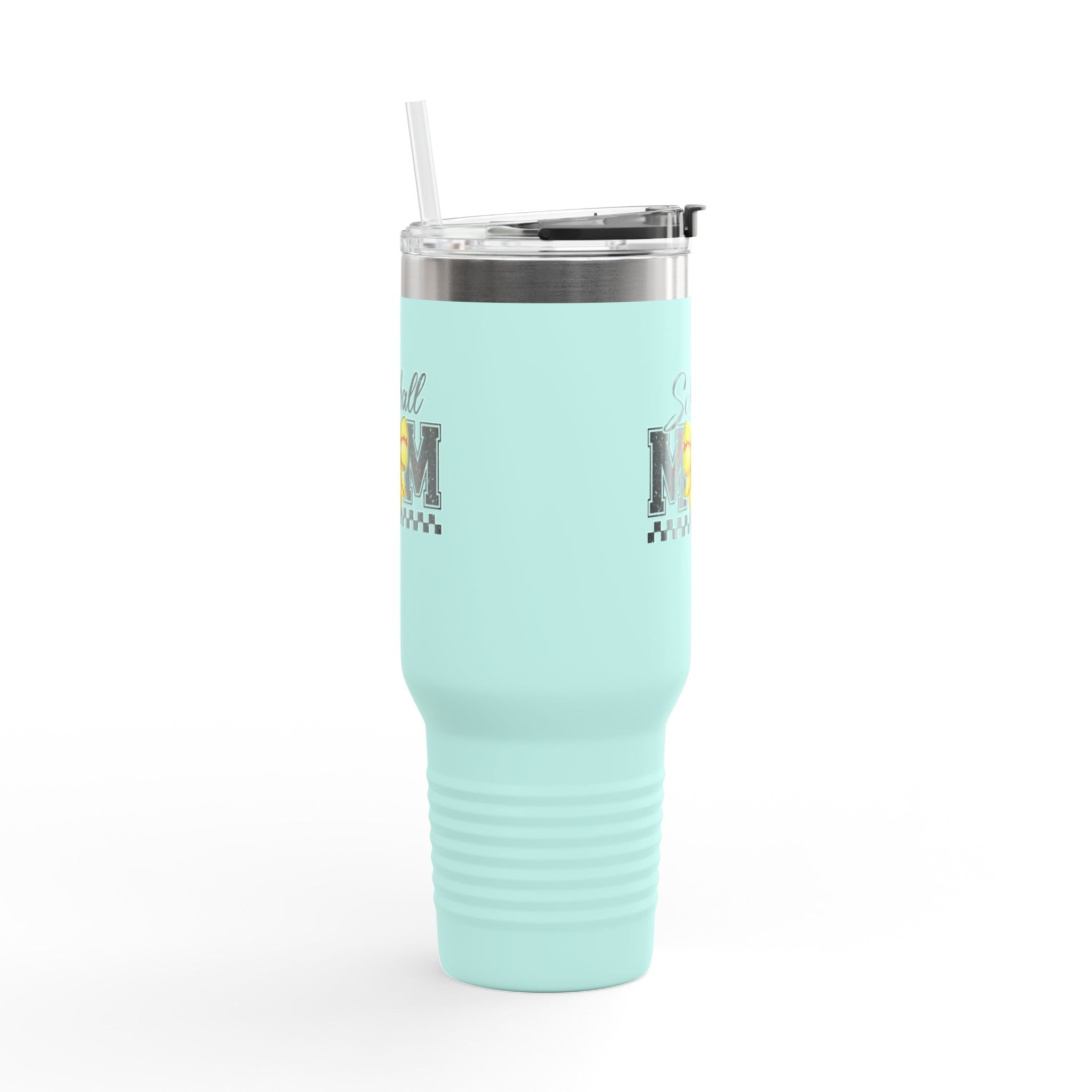 40oz Insulated Travel Mug - Softball Mom Tumbler with Straw | Field of Dreams