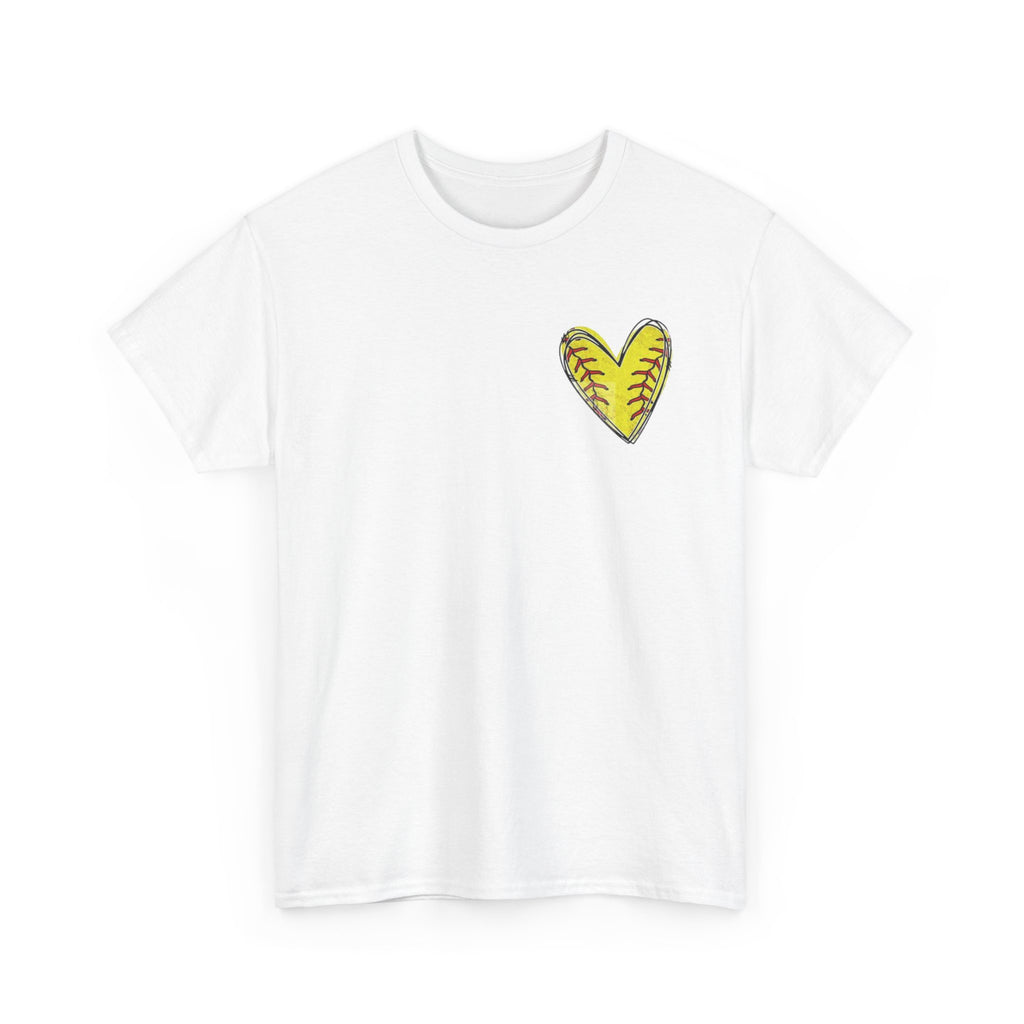Softball Typography Tee - Word Collage Design | Softball Player Shirt