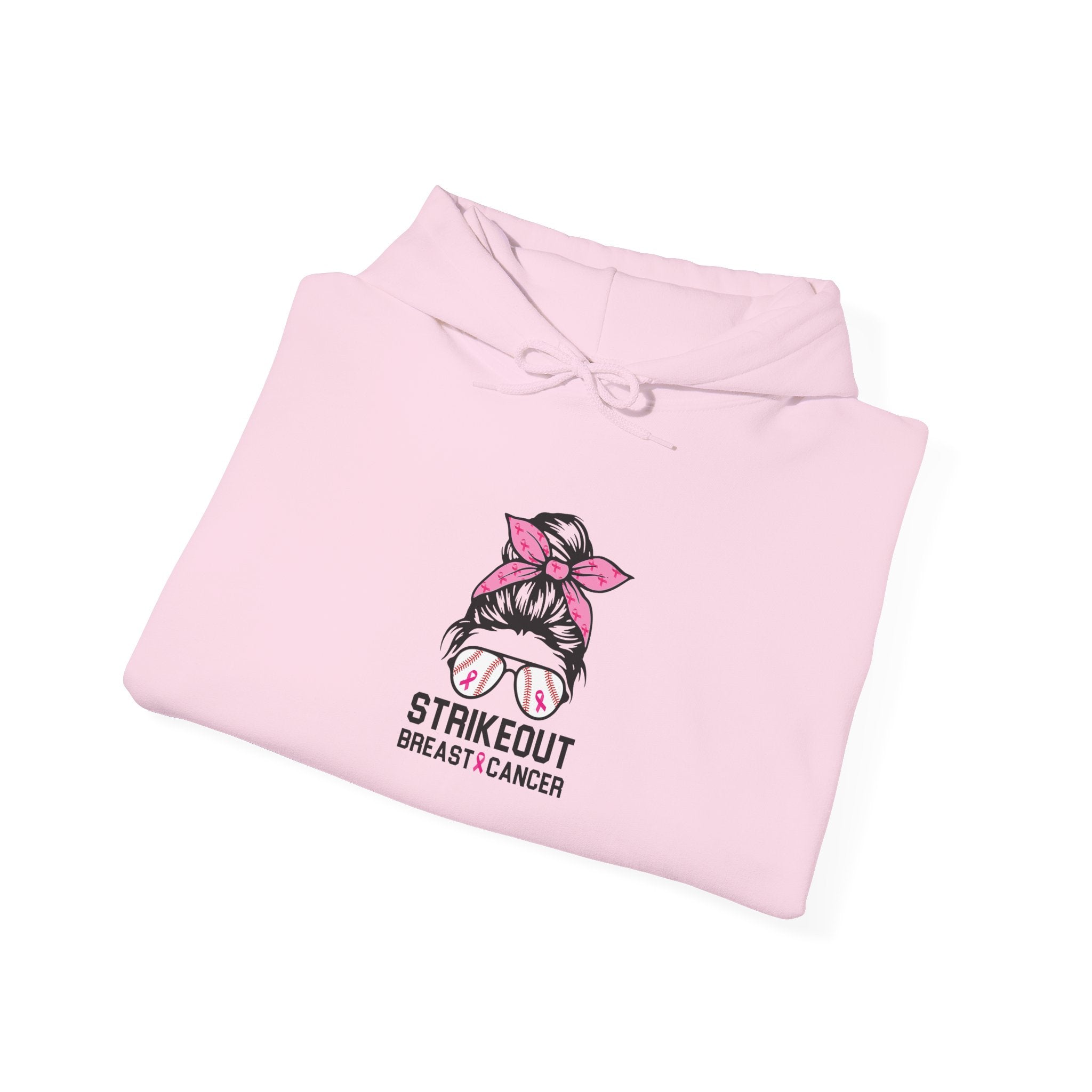 Strike Out Breast Cancer Hoodie | $5 Donated to NBCF | Pink Ribbon Awareness