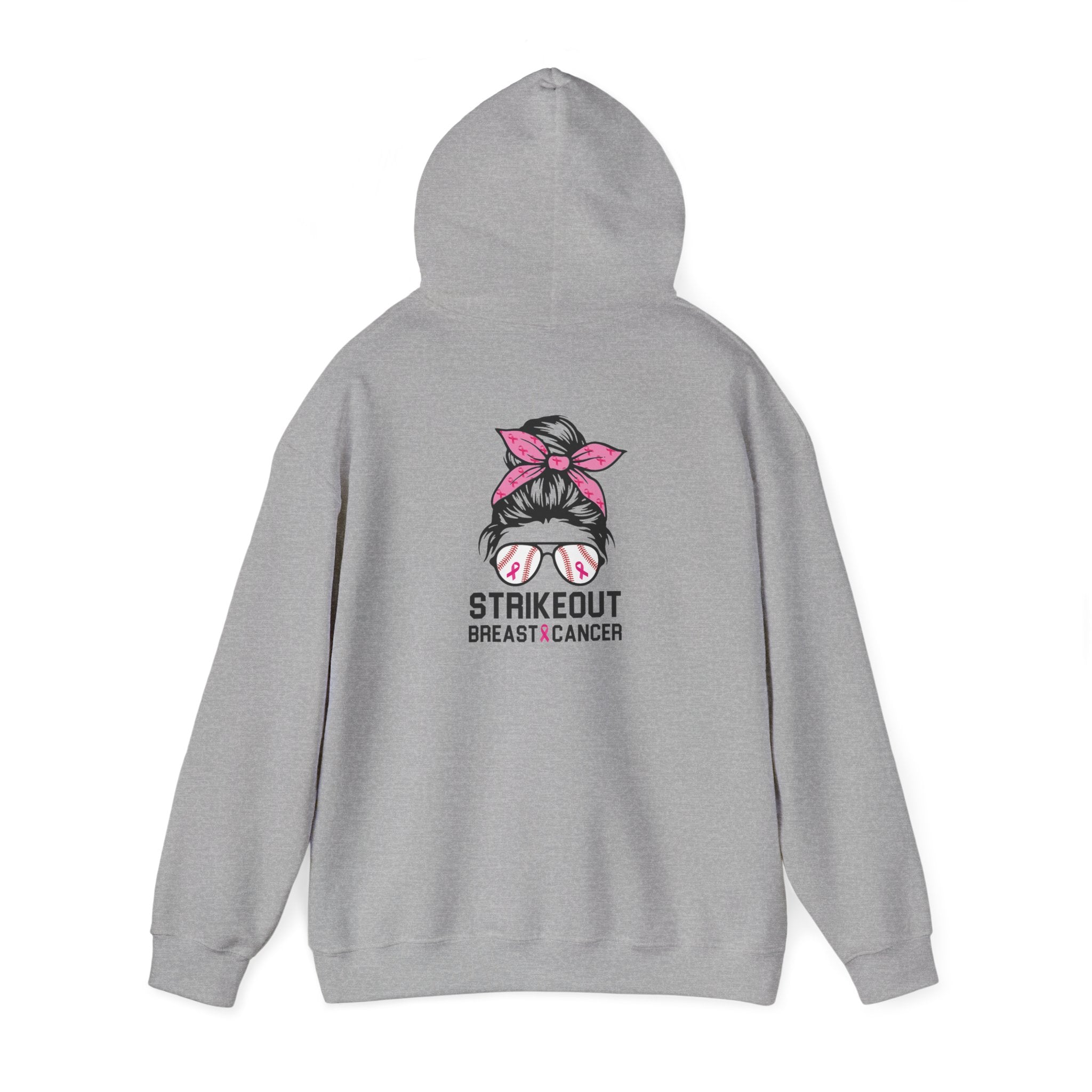 Strike Out Breast Cancer Hoodie | $5 Donated to NBCF | Pink Ribbon Awareness