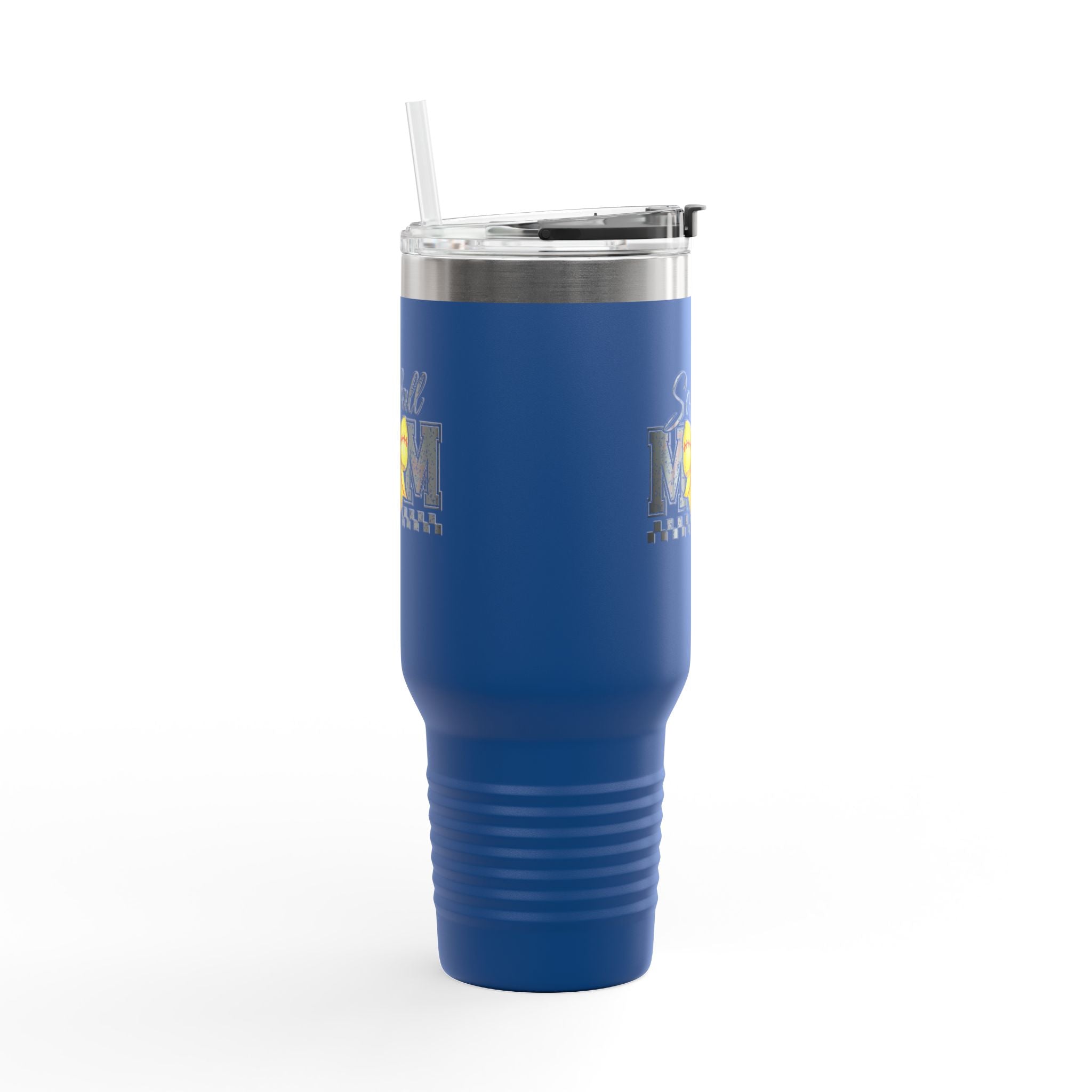 40oz Insulated Travel Mug - Softball Mom Tumbler with Straw | Field of Dreams
