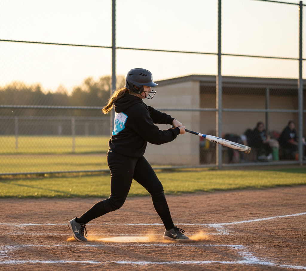 Custom Name & Number Baseball/Softball Hoodie - Ice Cream Drip Design | Personalized Sports Apparel