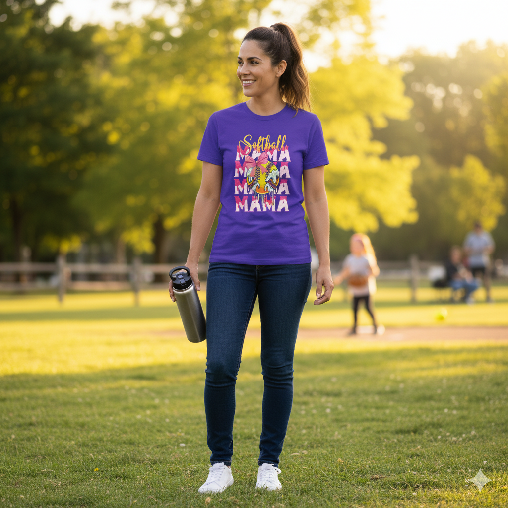 Softball Mama Graphic Tee - Drip Style Shirt for Moms | Field of Dreams Sports