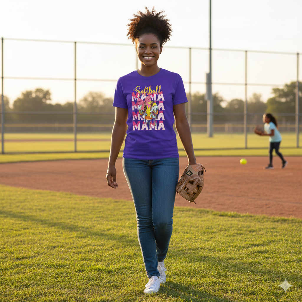 Softball Mama Graphic Tee - Drip Style Shirt for Moms | Field of Dreams Sports