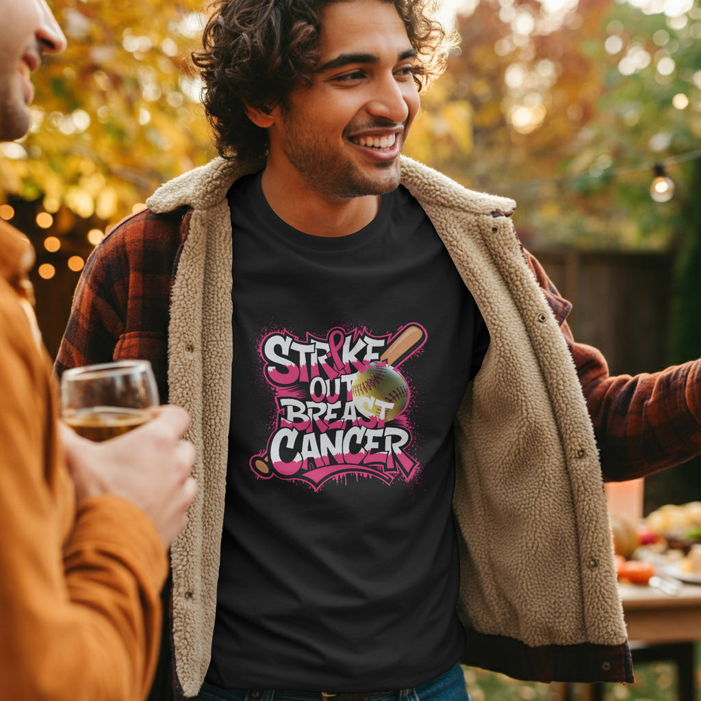 Strike Out Breast Cancer T-Shirt | $5 Donated to NBCF | Softball Awareness Tee