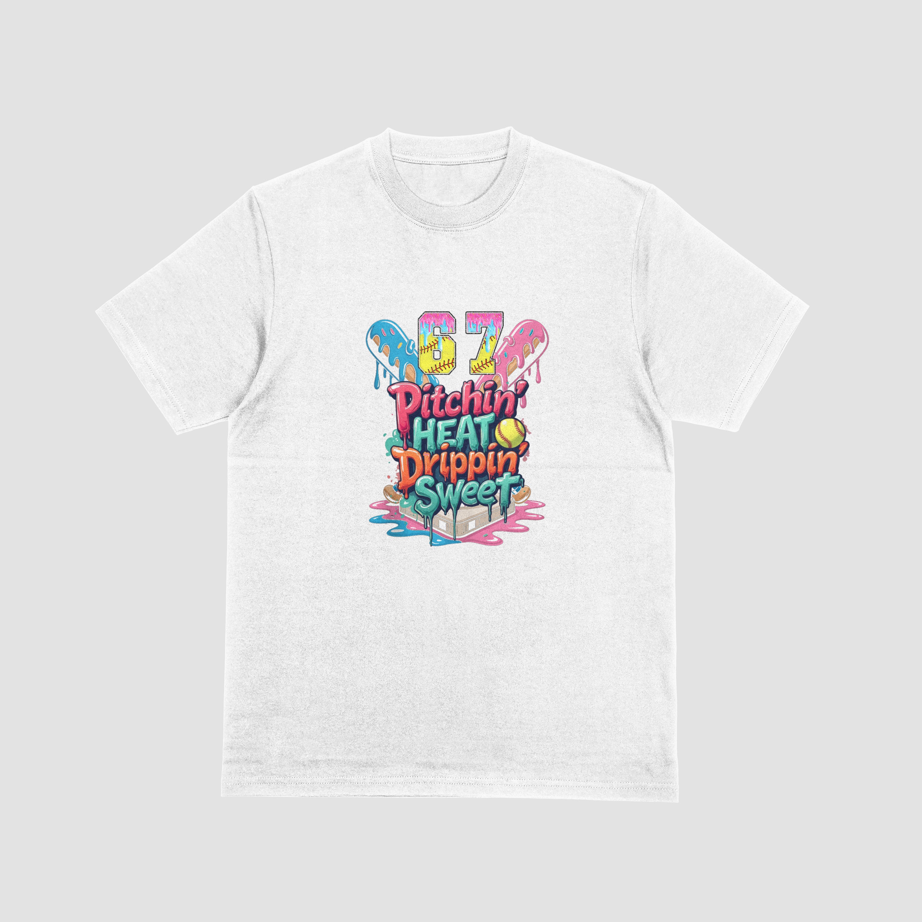 Softball Player Gift Shirt - Pitchin' Heat Custom Fastpitch Tee