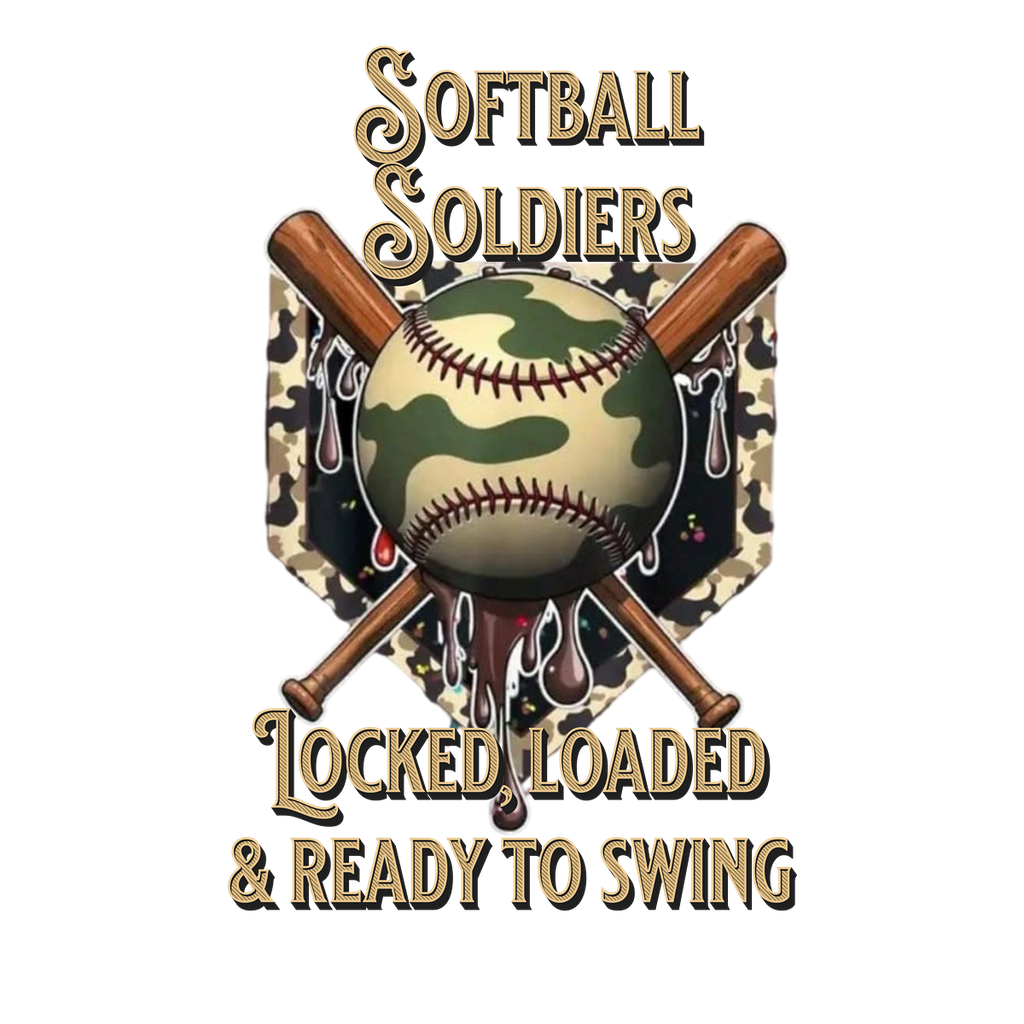 Custom Softball Girl Camo Logo Black T-Shirt - Personalized Team Spirit
