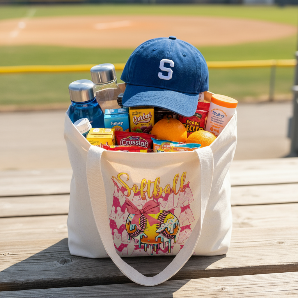 Actual Tote Filled with Snacks