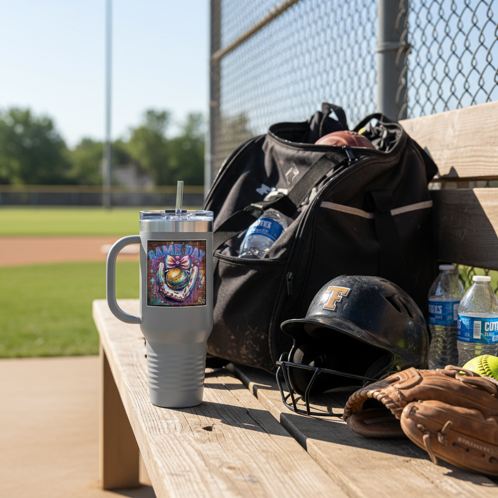 Game Day Mug on Dugout Bench