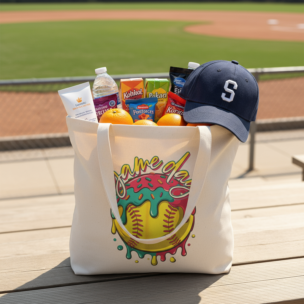 Game Day Tote Filled with Snacks