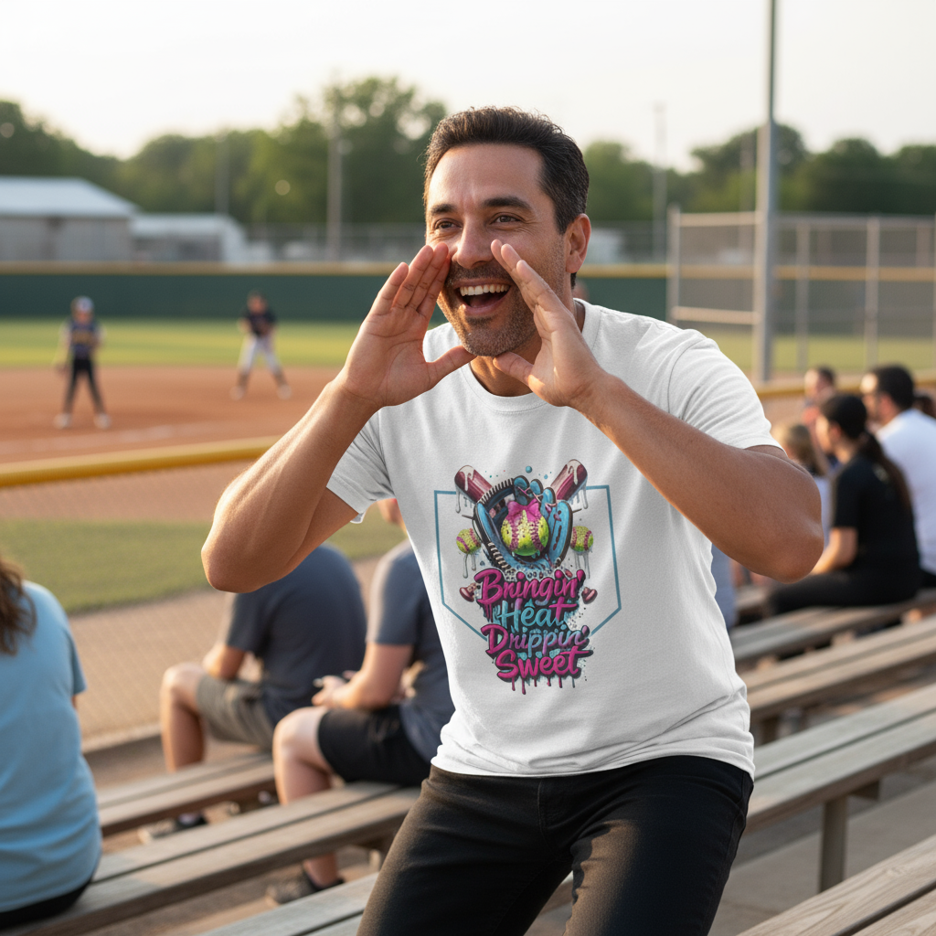 Parent at softball game