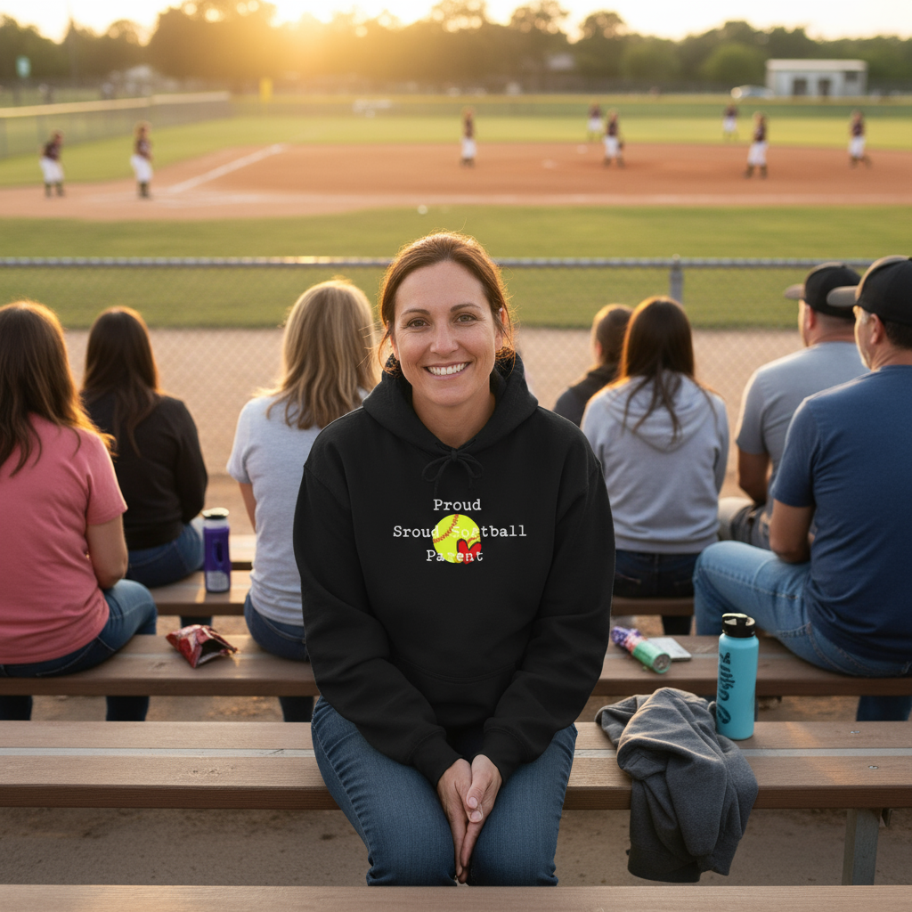 Parent in bleachers