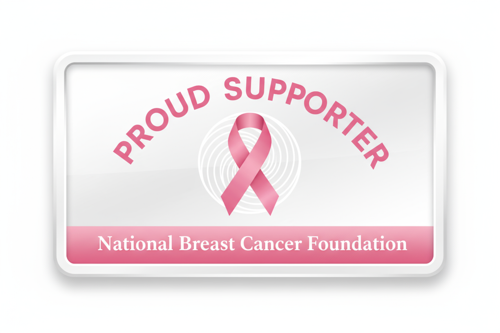 Proud Supporter of National Breast Cancer Foundation badge