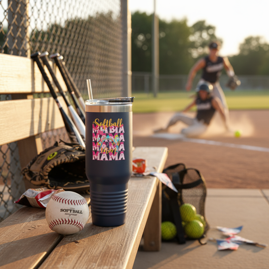 Softball MAMA Mug Action Shot